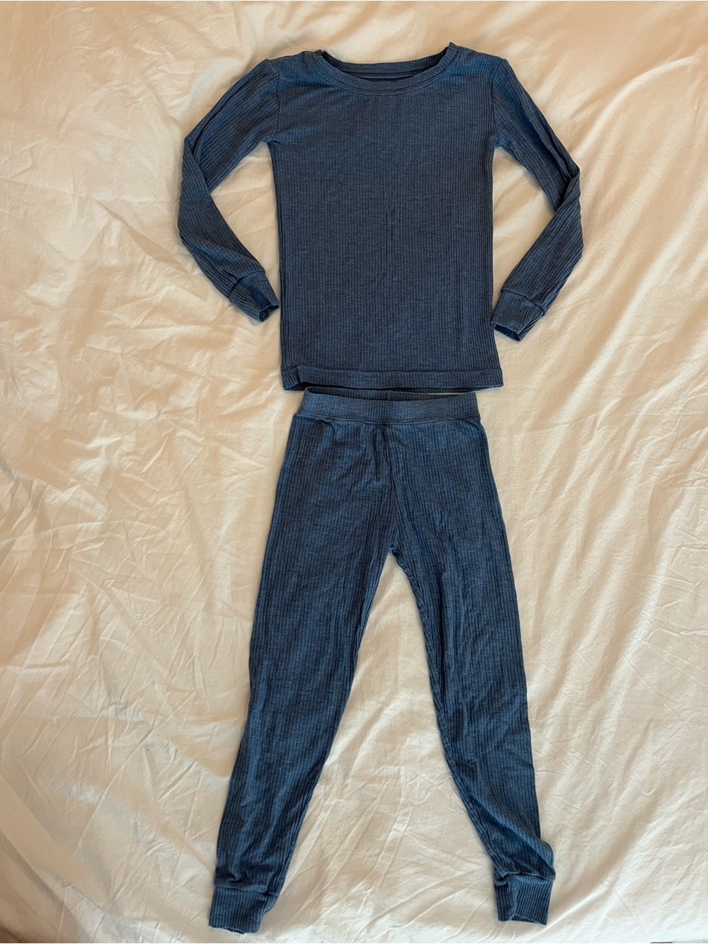Little Sleepies Blue Ribbed Long Sleeve Pajamas